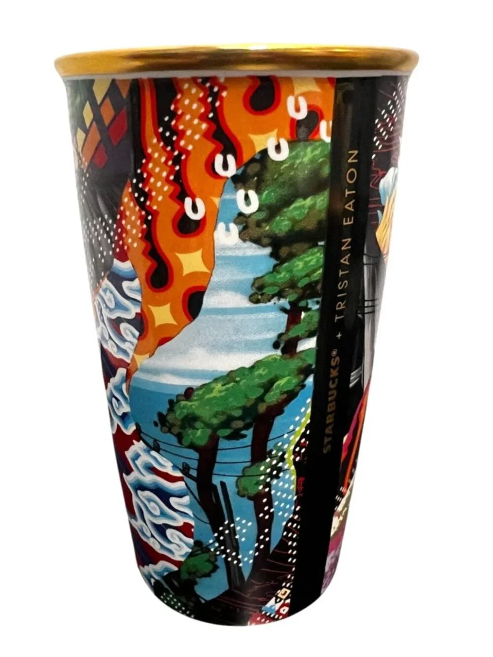 RARE!! Starbucks Tristan Eaton Limited Edition Sumatra Tiger Ceramic Mug 12 oz